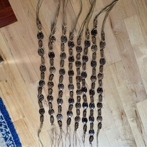 Tribal beaded belts / strands (eight) NWOT